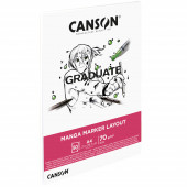 CARTA DISEGNO GRADUATE MANGA MARKER LAYOUT 70 GR. BLOCCO 50 FOGLI CANSON