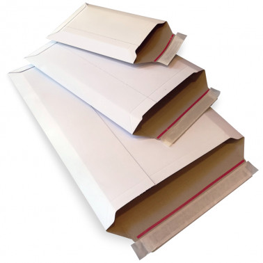 BUSTA IN CARTONE TESO BIANCO FSC PER SPEDIZIONE 17X24,5X6 CM. ( MISURA INTERNA ) BLASETTI