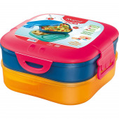 LUNCH BOX PORTA VIVANDE CON SCOMPARTI 3 IN 1 CHIUSURA 2 BRACCI ROSA MAPED