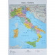 CARTA GEOGRAFICA ITALIA A4 BIFACCIALE FISICA/POLITICA CWR