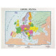 CARTA GEOGRAFICA EUROPA A4 BIFACCIALE FISICA/POLITICA CWR