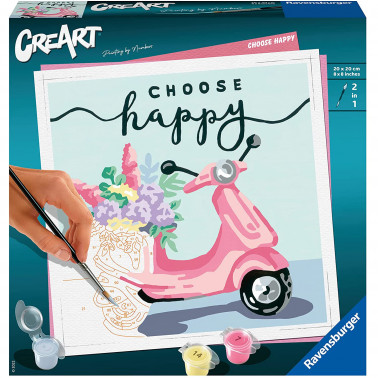 GIOCO CREATIVO CREART ADULTS QUADRATI - CHOOSE HAPPY RAVENSBURGER