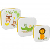 SNACK BOX PORTA VIVANDE SET 3 FORMATI ANIMALS