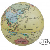 GLOBO TERRESTRE ROTANTE &Oslash; 14 CM. SABBIA I-TOTAL