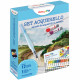 SET 12 ACQUERELLI ARTS + 1 PENNELLO AQUASH WATER BRUSH PENTEL