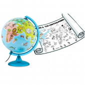 GLOBO MAPPA & MONDO &Oslash; 25 A BATTERIE CON POSTER DA COLARE TECNODIDATTICA