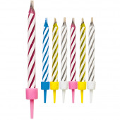 CANDELE MAGICHE CON SOSTEGNO COLORI ASSORTITI CONF.10 PEZZI GIVI