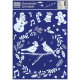 VETROFANIA NATALE BIANCA 30X37 GLITTER LEBEZ