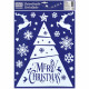 VETROFANIA NATALE BIANCA 30X37 GLITTER LEBEZ