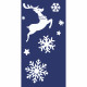 VETROFANIA NATALE BIANCA 30X37 GLITTER LEBEZ