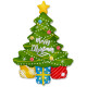 PALLONCINO IN MYLAR ALBERO DI NATALE MERRY XMAS CM.109 ROCCA FUN FACTORY