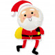 PALLONCINO IN MYLAR BABBO NATALE FELICE CM.111 ROCCA FUN FACTORY