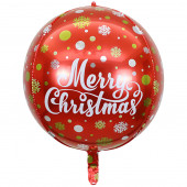PALLONCINO IN MYLAR SFERA MERRY CHRISTMAS &Oslash; CM.55 ROCCA FUN FACTORY