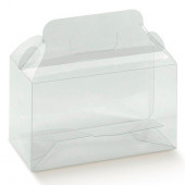 SCATOLA PVC CON MANIGLIA CM. 18X9X10 TRASPARENT