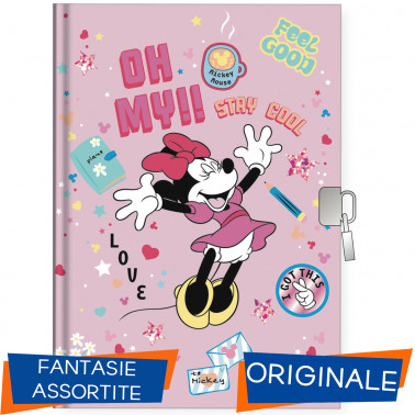 DIARIO SEGRETO 13X18 CON LUCCHETTO MINNIE