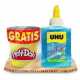 COLLA GLITTER BOTTIGLIA 88 ML. UHU + PASTA DA MODELLARE PLAY DOH ( OMAGGIO )