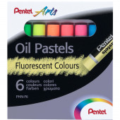 PASTELLI AD OLIO FLUORESCENTI SCATOLA 6 COLORI PENTEL
