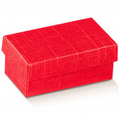 SCATOLA REGALO CON COPERCHIO CM.9,5X6,5X4 SETA ROSSO