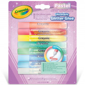 COLLA GLITTER LAVABILE SET 8 TUBI 10 ML. COLORI PASTELLO CRAYOLA