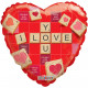 PALLONCINO IN MYLAR CUORE ROSSO SCARABEO "I LOVE YOU" CM. 45 KALEIDOSCOPE