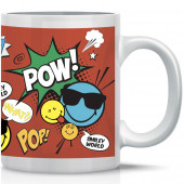 TAZZA MUG IN CERAMICA ROSSA SMILEY MARPIMAR