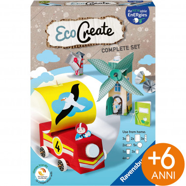 GIOCO RIUSO CREATIVO ECOCREATE MIDI SCOPRI LE ENERGIE RINNOVABILI RAVENSBURGER