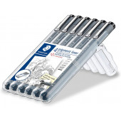 PIGMENT LINER NERO BOX 4 PZ.+2 OMAGGIO STAEDTLER