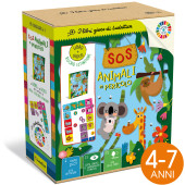 LIBRO GIOCO CARTONATO 13,5X13,5 SOS ANIMALI IN PERICOLO LUDATTICA X AGENDA 2030