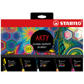 SET CREATIVE ARTY PENNARELLI SCATOLA IN CARTONE DA 55 PEZZI STABILO