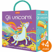 PUZZLE CON LIBRO Q-BOX GLI UNICORNI SASSI