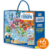PUZZLE CON LIBRO VIAGGIA, CONOSCI, ESPLORA EUROPA SASSI