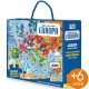 PUZZLE CON LIBRO VIAGGIA, CONOSCI, ESPLORA EUROPA SASSI