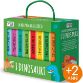SET 8 MINI LIBRI CARTONATI ILLUSTRATI LA MIA PRIMA BIBLIOTECA I DINOSAURI SASSI