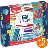 KIT COLORE 50 PEZZI + PORTAPENNE MAPED