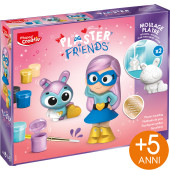 SET CREATIVO PLASTER FRIENDS (GESSO) SUPER EROINA MAPED