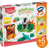 SET CREATIVO PASTA DA MODELLARE MODELING FRIENDS WILD MAPED