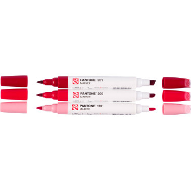 PENNARELLO DOPPIA PUNTA PANTONE MARKER RED SET 3 COLORI ROYAL TALENS