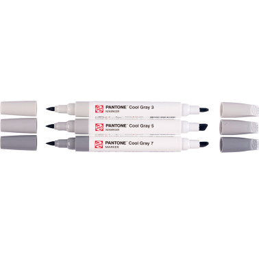 PENNARELLO DOPPIA PUNTA PANTONE MARKER COOL GRAY SET 3 COLORI ROYAL TALENS