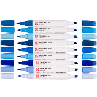 PENNARELLO DOPPIA PUNTA PANTONE MARKER BLUE SET 9 COLORI ROYAL TALENS