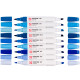 PENNARELLO DOPPIA PUNTA PANTONE MARKER BLUE SET 9 COLORI ROYAL TALENS