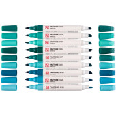 PENNARELLO DOPPIA PUNTA PANTONE MARKER BLUE GREEN SET 9 COLORI ROYAL TALENS