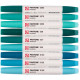 PENNARELLO DOPPIA PUNTA PANTONE MARKER BLUE GREEN SET 9 COLORI ROYAL TALENS