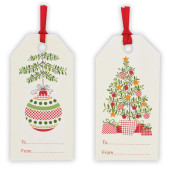 CHIUDIPACCO NATALE 4,5X8,5 TARGHETTA CON NASTRO ELLEBI