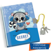 DIARIO SEGRETO GLITTERATO 13X18 CON LUCCHETTO 80 PAGINE SWEET WINTER LEBEZ