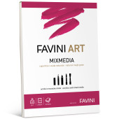 CARTA DISEGNO RUVIDA NATURALE MIX MEDIA A4 250 GR. BLOCCO 20 FOGLI ART FAVINI