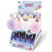 PENNA SFERA CON POM POM BRIGHT LEBEZ
