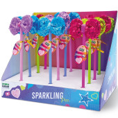 PENNA SFERA CON TOP PAILLETTES SPARKLING LEBEZ