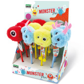PENNA SFERA CON TOP IN PELUCHE MONSTER LEBEZ