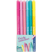 TRATTO PEN CANDY COLLECTION ASTUCCIO 6 COLORI FILA
