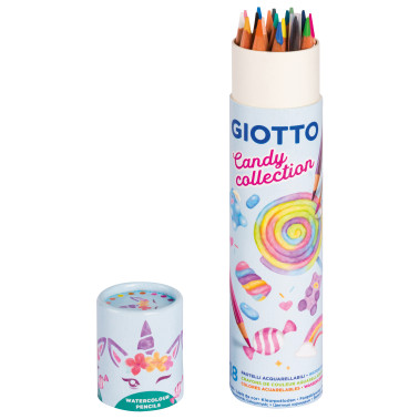 PASTELLI ACQUERELLABILI GIOTTO CANDY COLLECTION TUBO 18 COLORI FILA